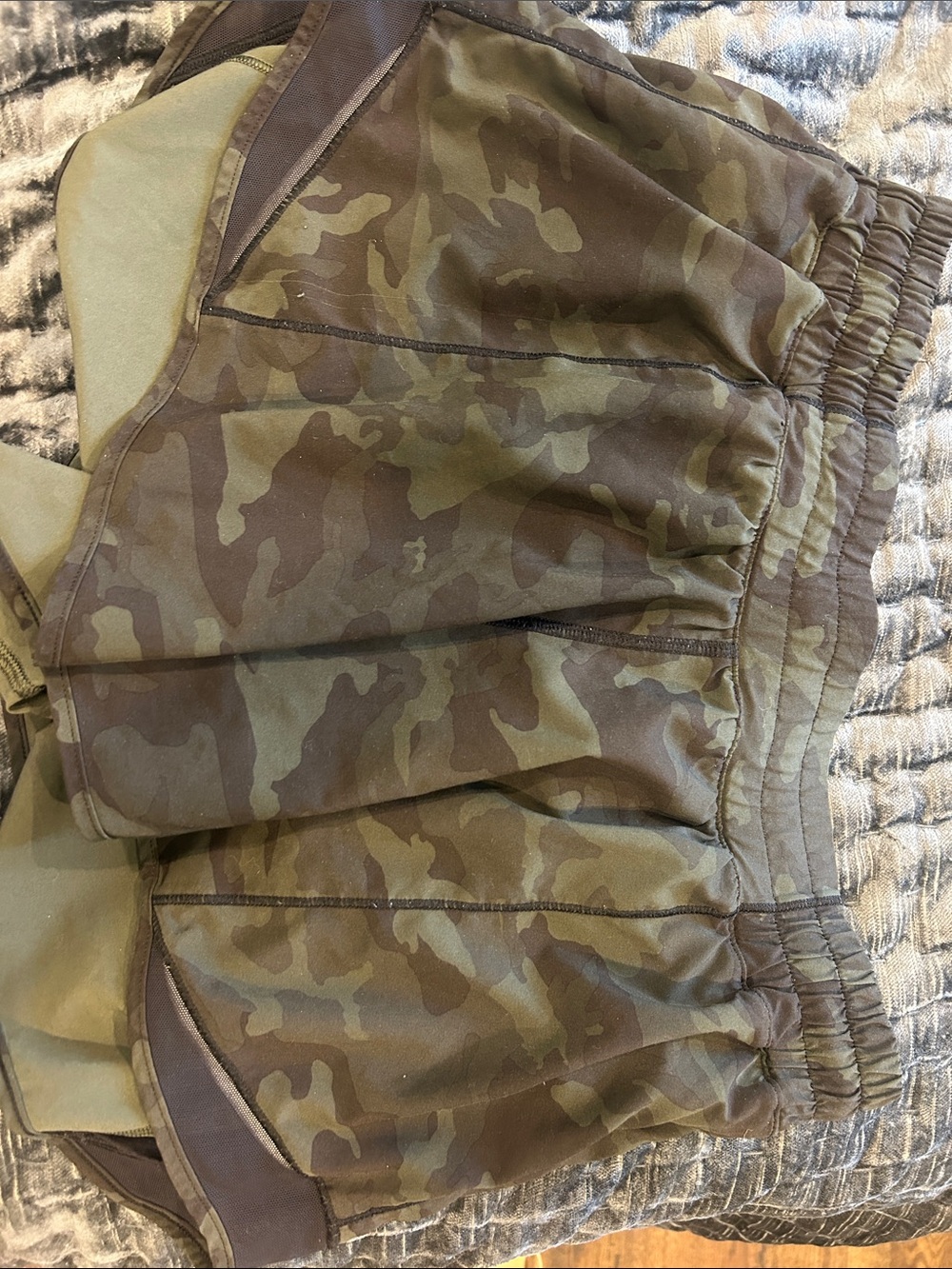 Lululemon Camouflage Athletic Shorts - size 10, 4 inch